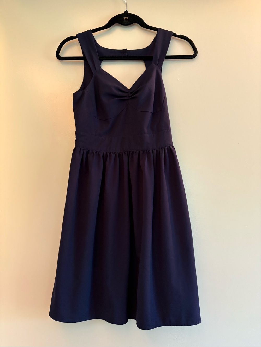 Los Angeles Apparel Navy Sleeveless Fit-and-Flare Midi Dress